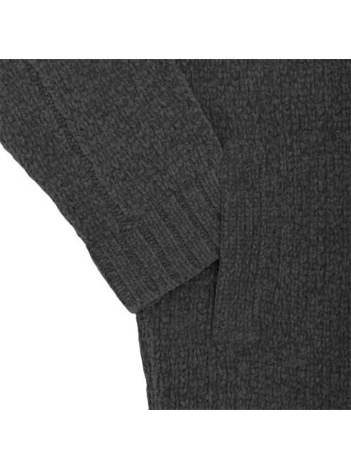 Giacca con zip in ciniglia STONE ISLAND nera Stone Island | K2S155100020S00N5V0029 BLACK